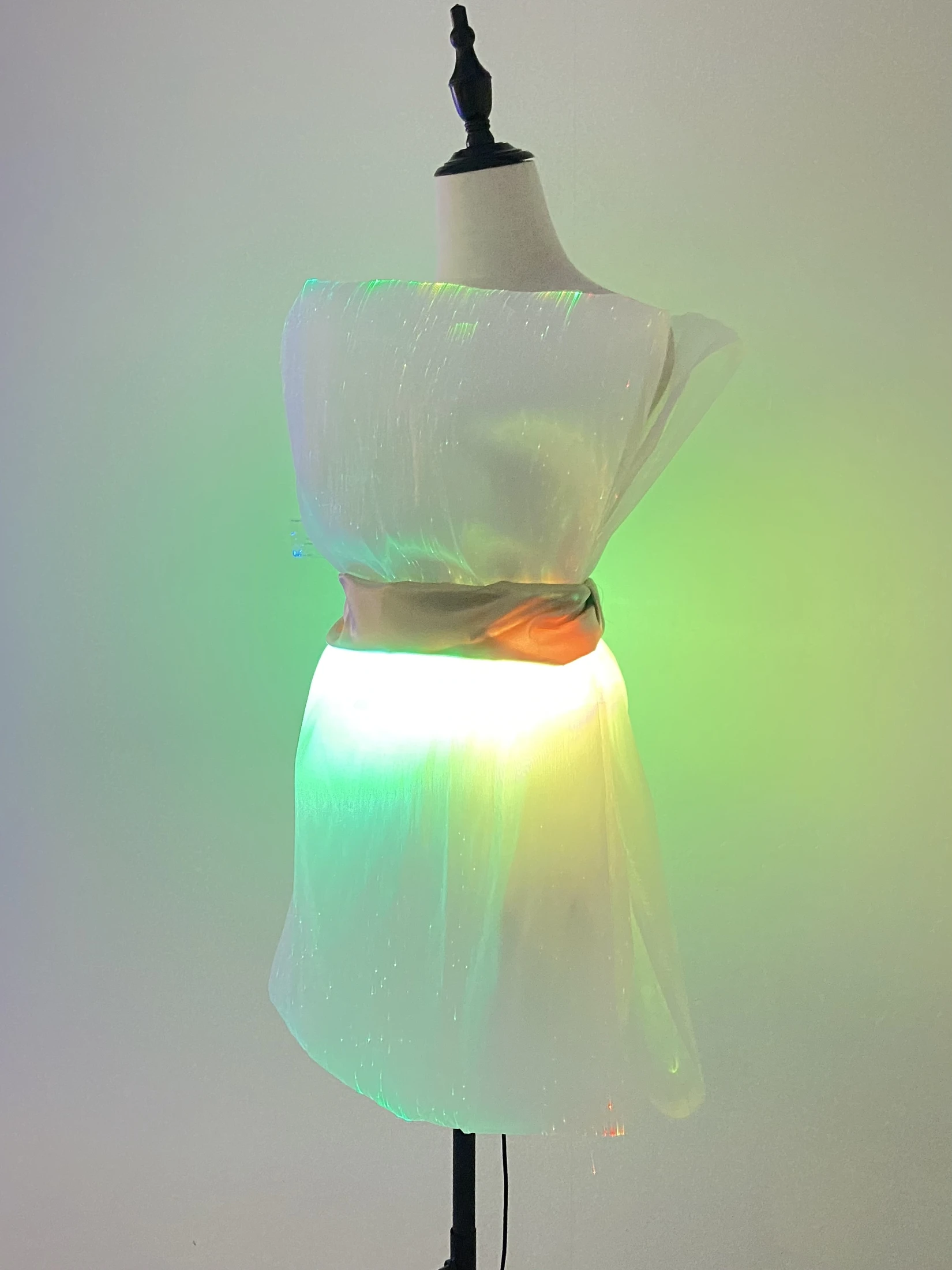 Galaxy Beat — the illuminated fiber-optic garment on a mannequin.