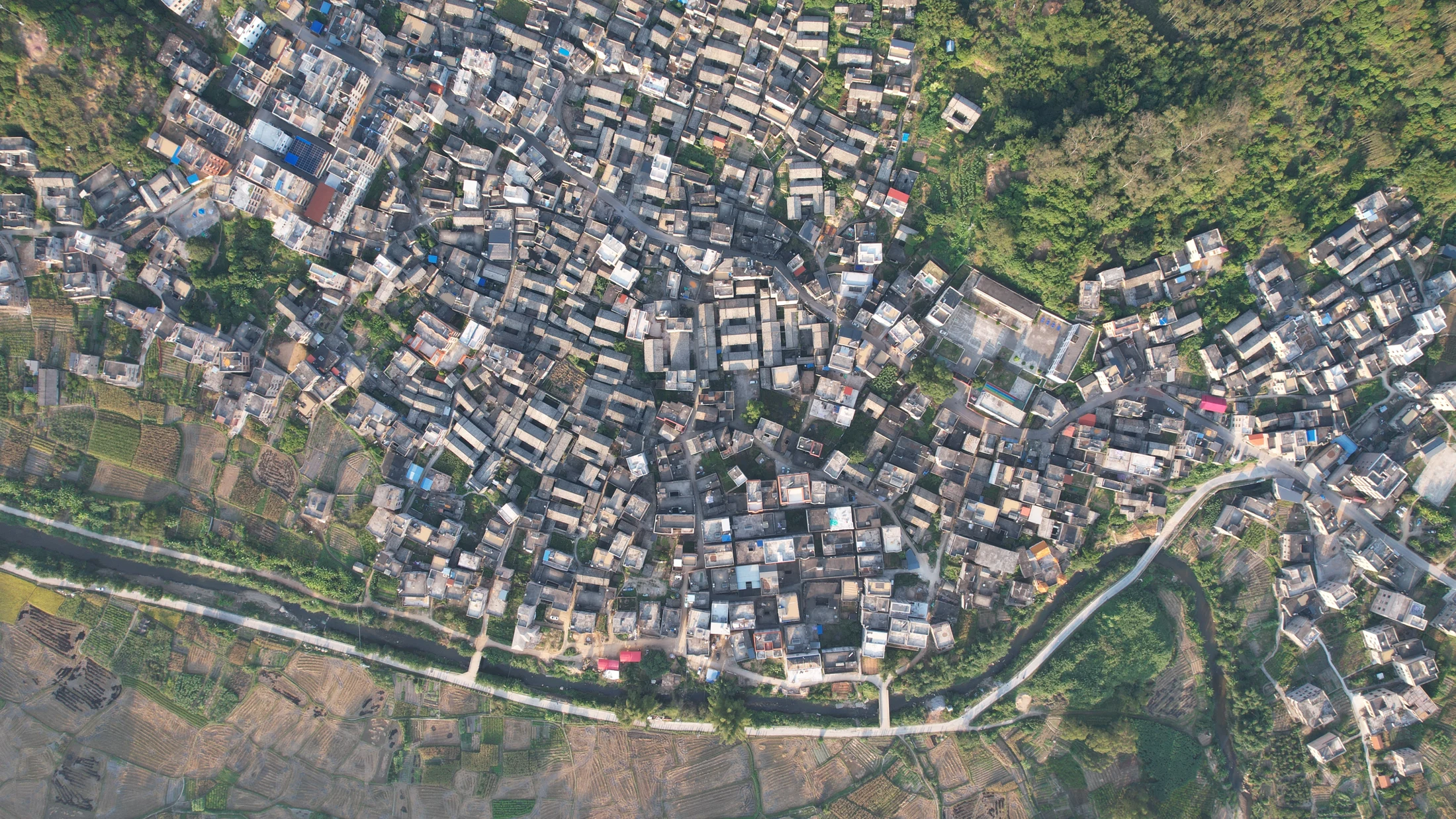 An aerial view of Nanxiang Village, Guangxi.