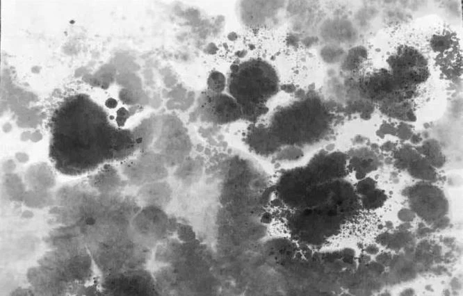 An ink study exploring density and diffusion.